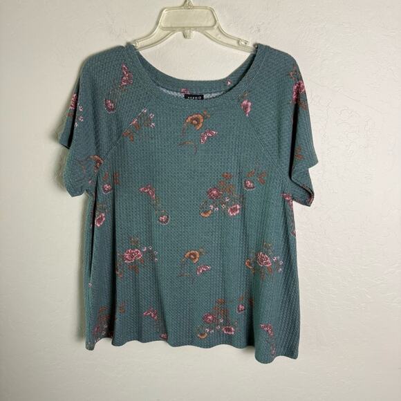 Torrid Classic Fit Waffle Crew Neck Raglan Tee 1X NWT 14488594 - Picture 4 of 12